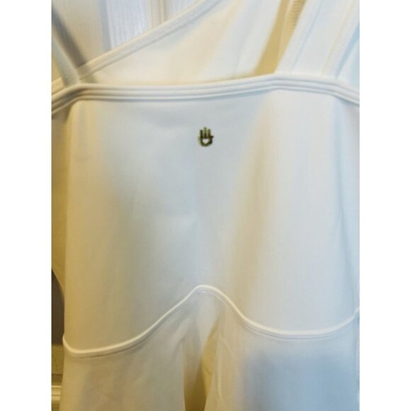 Spiritual Gangster Kaci Asymmetric Active Dress Small White Biker Shorts NWT - Picture 12 of 13